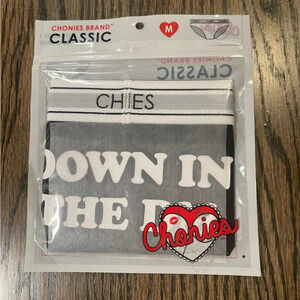 Chonies Brand Down in the DMs black undies size medium NWT